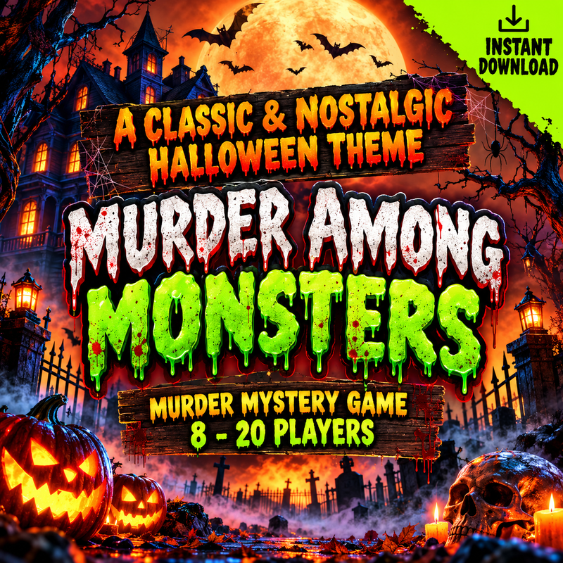 Murder Among Monsters – Classic Halloween Murder Mystery Party Game