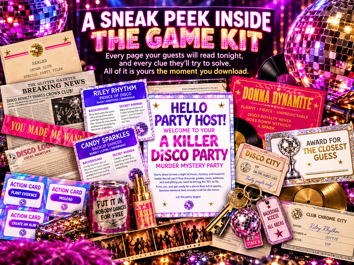 A Killer Disco Party – 70s Disco Murder Mystery Party Game