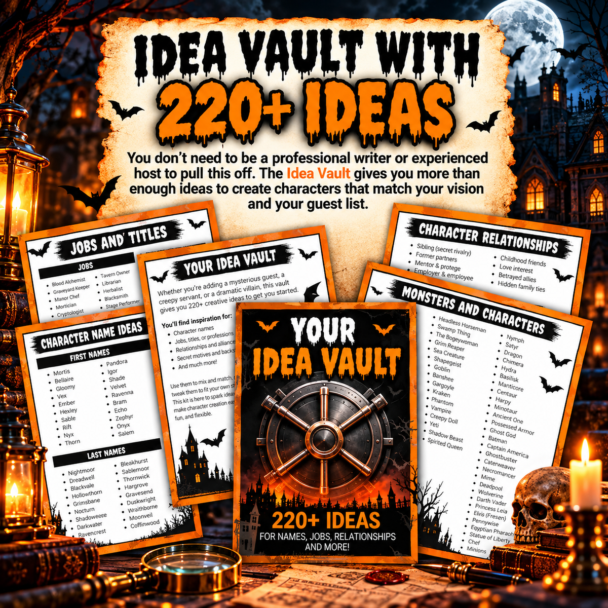 Murder Among Monsters DIY Host Kit – Custom Character Templates