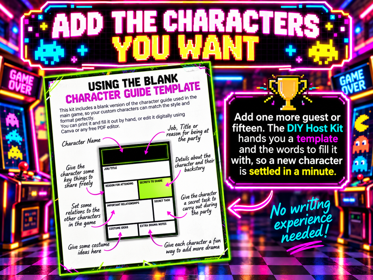 Who Killed Doctor Frankenstein? DIY Host Kit – Custom Character Templates