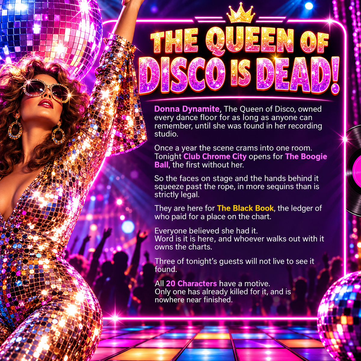 A Killer Disco Party – 70s Disco Murder Mystery Party Game