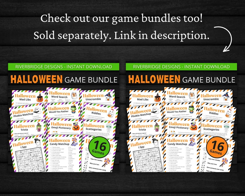 Halloween Charades Game Printable β Fun Halloween Party Activity Cards & Instant Digital Download