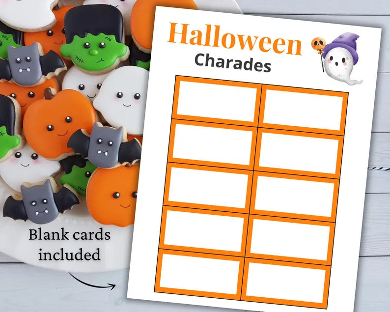 Halloween Charades Game Printable β Fun Halloween Party Activity Cards & Instant Digital Download
