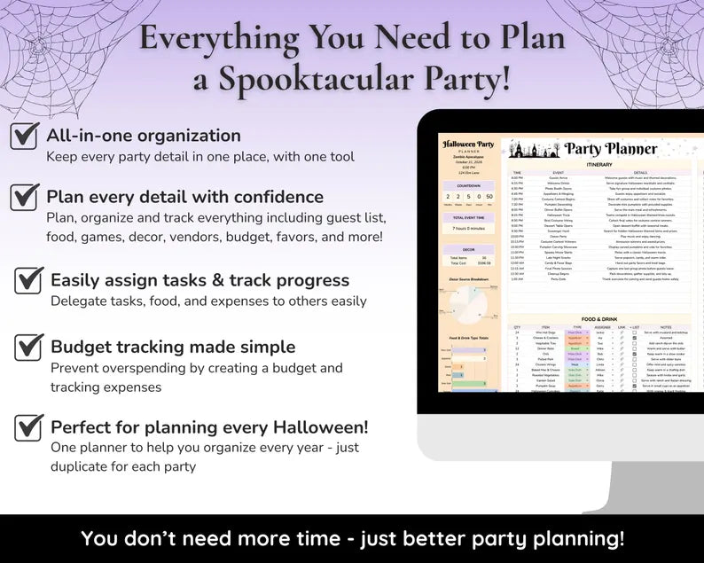 All-in-One Halloween Party Planner β Digital Budget Tracker, Guest List & Party Checklist