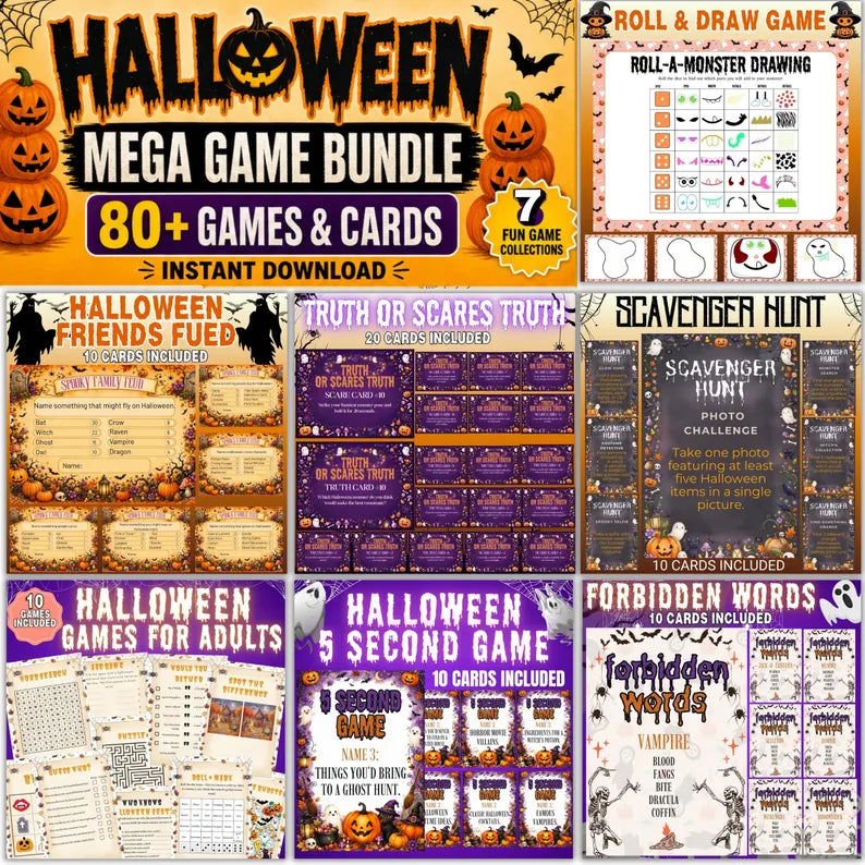 35,000+ Halloween Mega Bundle β Spooky Cartoon, Horror & Pumpkin Digital PNG Designs