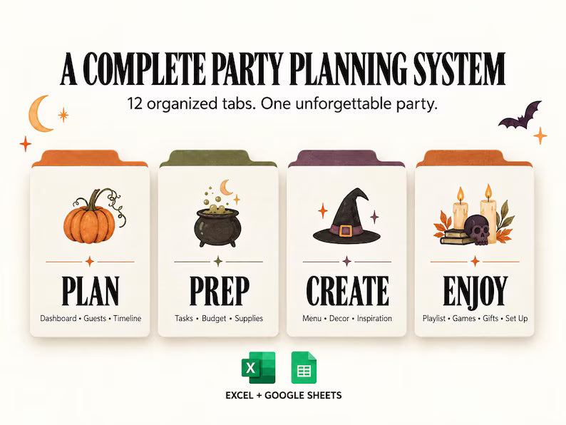 Halloween Party Planner β All-in-One Digital Party Organizer, Budget Tracker & Checklist
