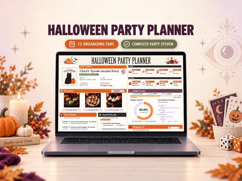 Halloween Party Planner β All-in-One Digital Party Organizer, Budget Tracker & Checklist