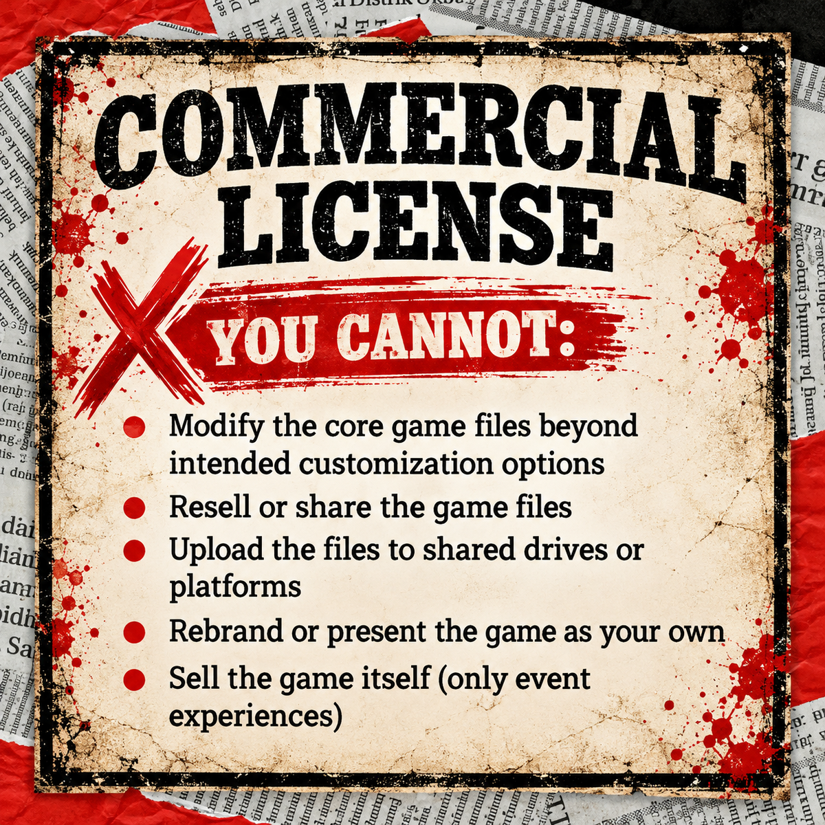 Murder Mystery Game Commercial License – Host Paid Events