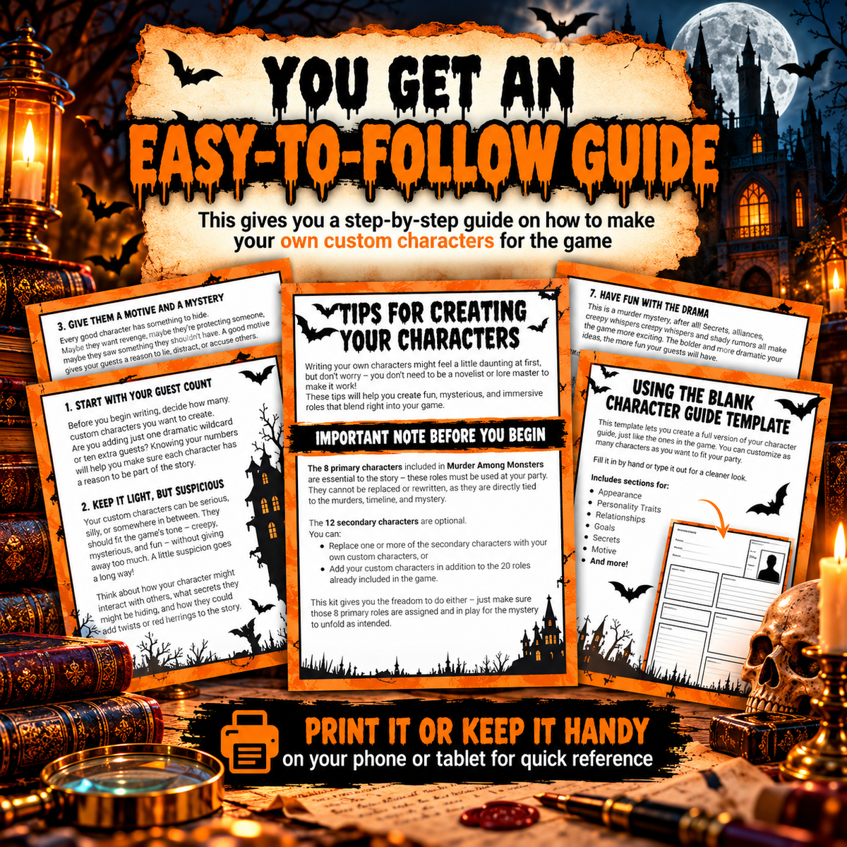 Murder Among Monsters DIY Host Kit – Custom Character Templates