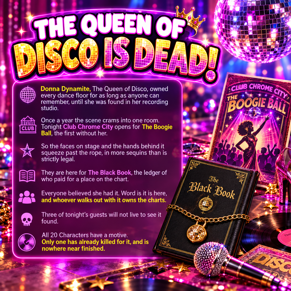 A Killer Disco Party – 70s Disco Murder Mystery Party Game