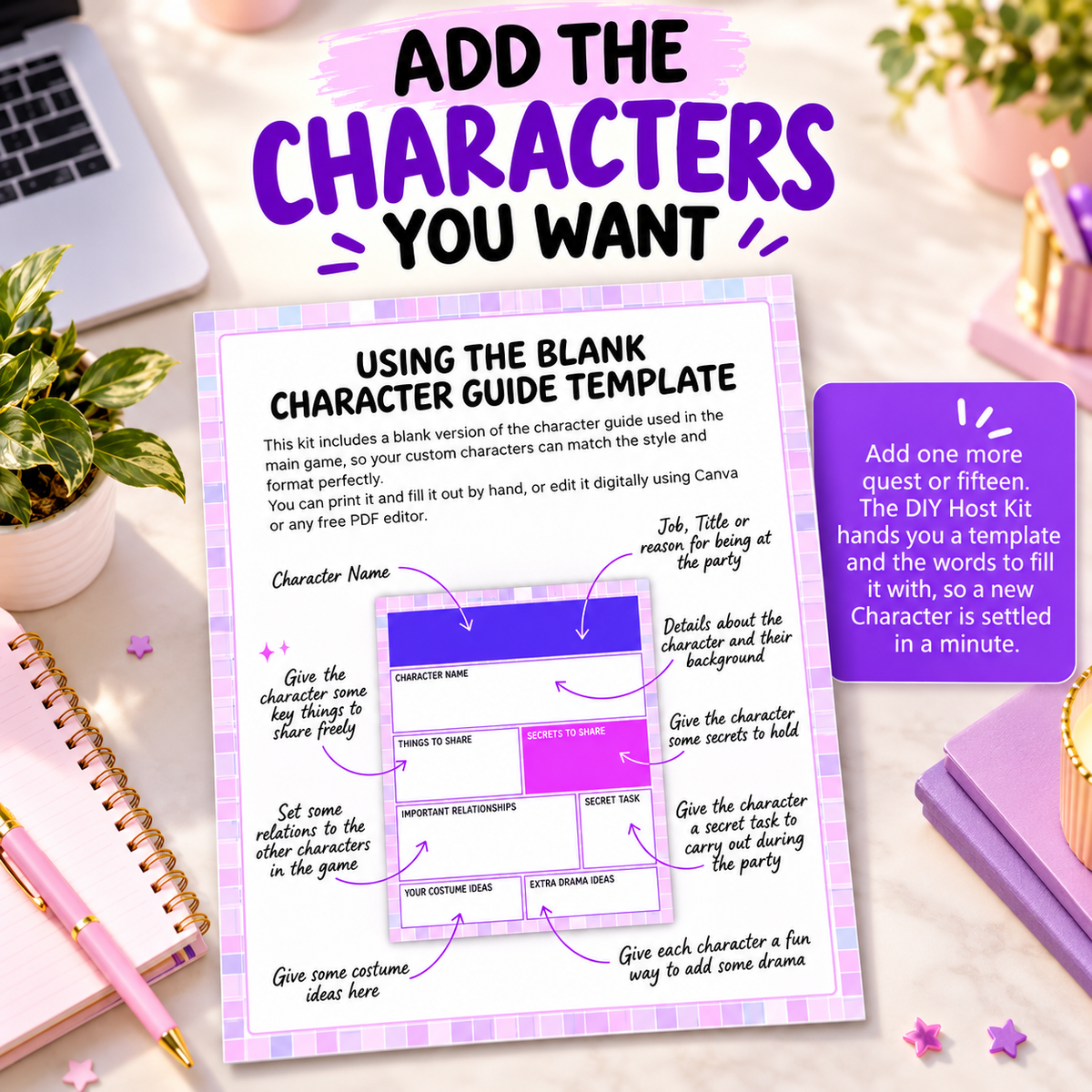 A Killer Disco Party DIY Host Kit – Custom Character Templates & 250+ Ideas