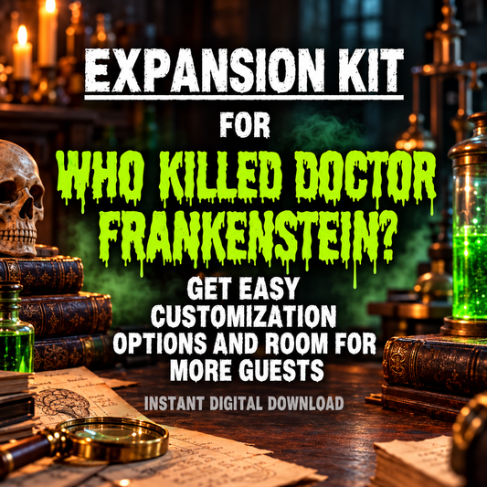 Who Killed Doctor Frankenstein? Expansion Kit – Murder Mystery Party Game Add-On