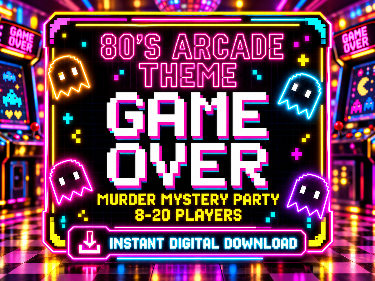Game Over – 80s Retro Arcade Murder Mystery Party Game
