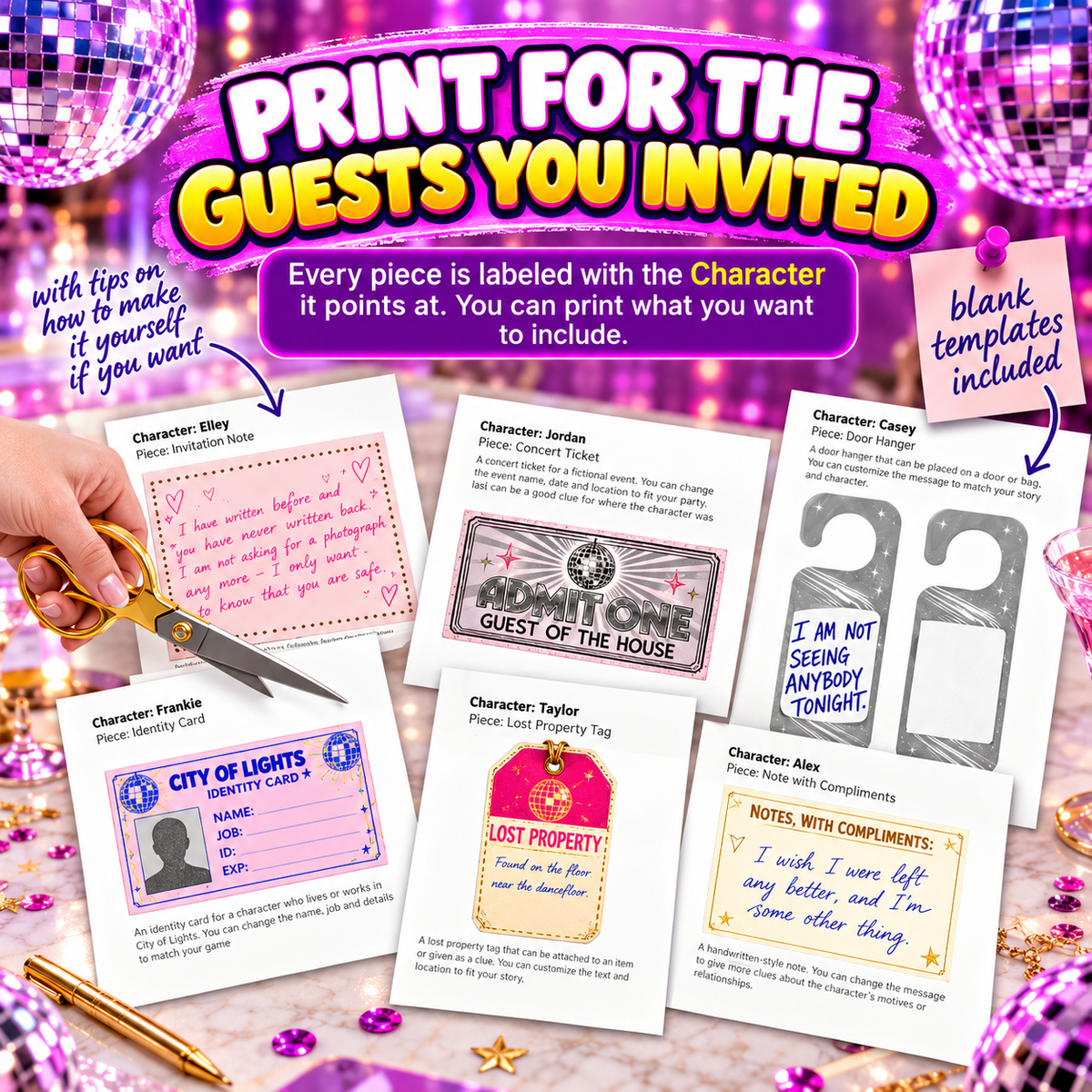 A Killer Disco Party Expansion Kit – Murder Mystery Party Game Add-On & Extra Guest