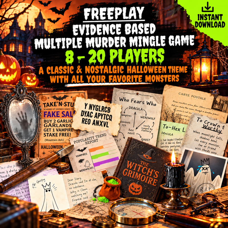 Murder Among Monsters – Classic Halloween Murder Mystery Party Game