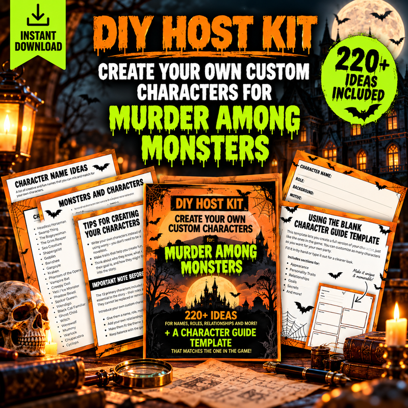 Murder Among Monsters DIY Host Kit – Custom Character Templates