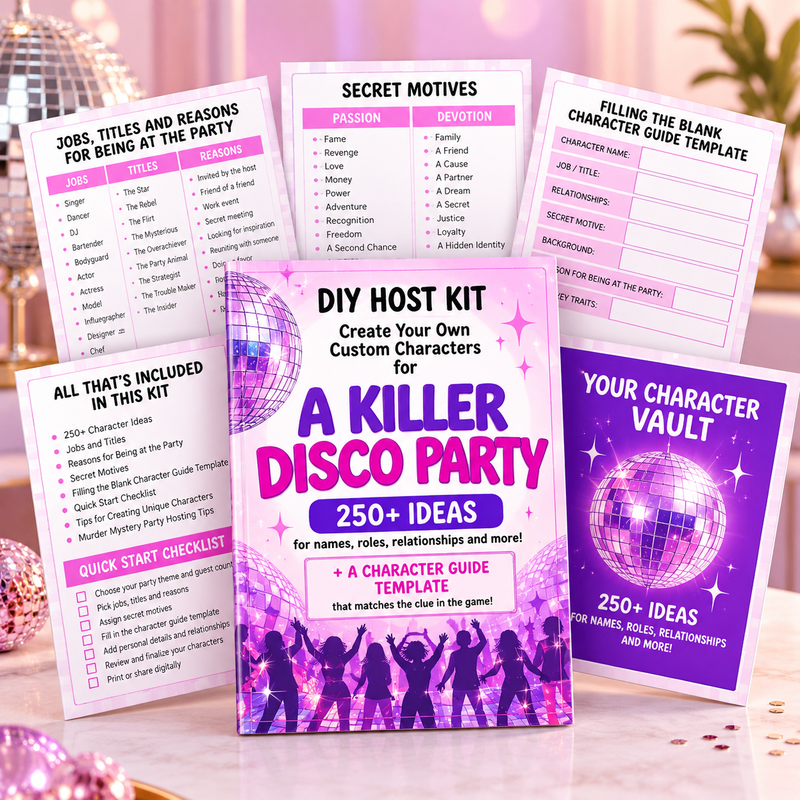 A Killer Disco Party DIY Host Kit – Custom Character Templates & 250+ Ideas
