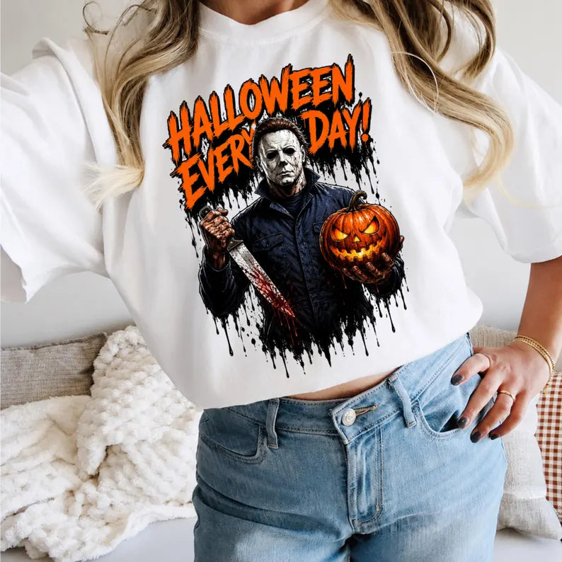 Halloween Horror Characters Design Bundle – Spooky Movie-Inspired Digital PNG Graphics Collection