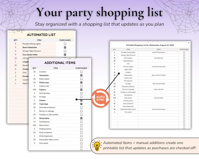 All-in-One Halloween Party Planner – Digital Budget Tracker, Guest List & Party Checklist