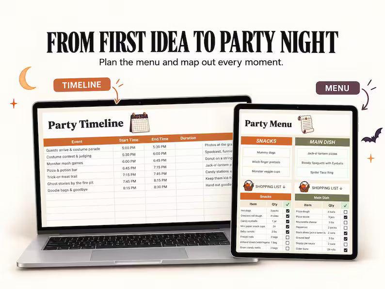 Halloween Party Planner – All-in-One Digital Party Organizer, Budget Tracker & Checklist