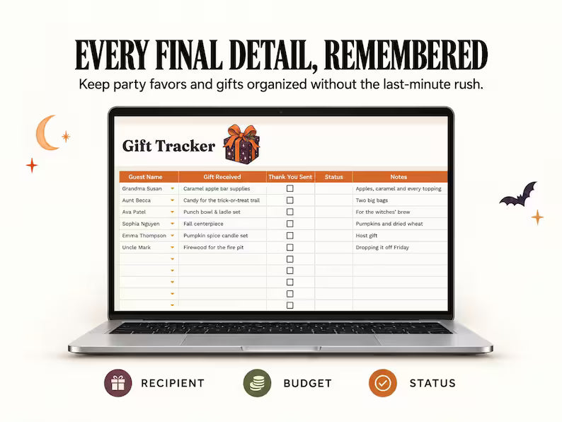 Halloween Party Planner – All-in-One Digital Party Organizer, Budget Tracker & Checklist